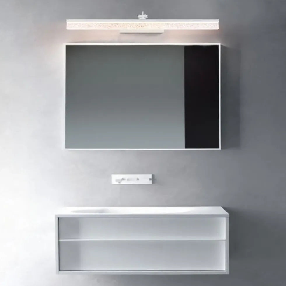 Black Mirror Light For Bathroom Linear Edge Metal Led Ip44 Dimmable