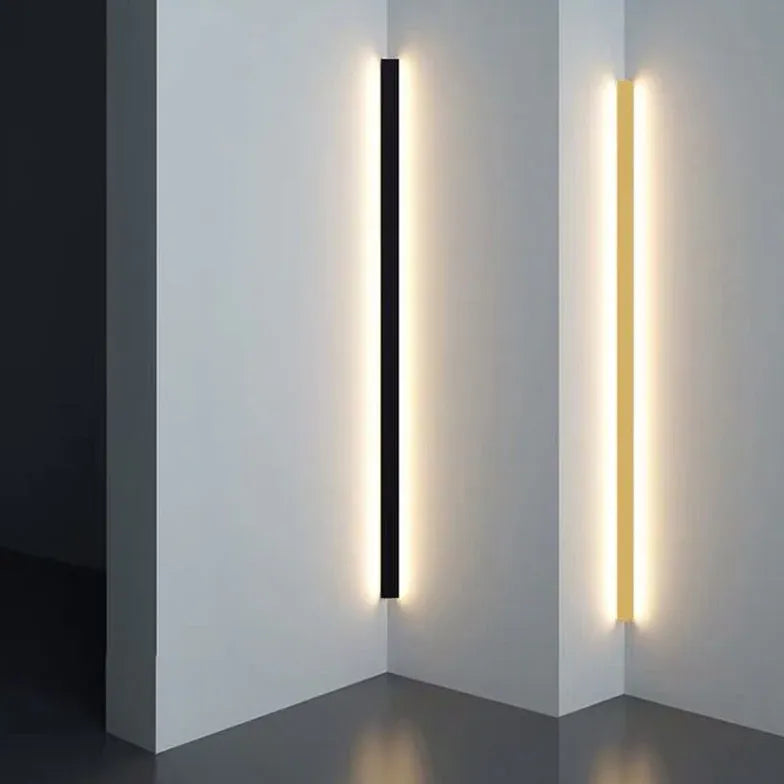 Black Flush Light For Bedroom Linear Edge Metal Led