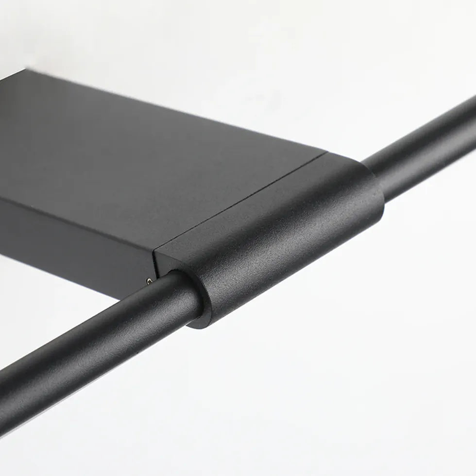 Black Mirror Light For Bathroom Linear Edge Metal & Pc Led Ip44