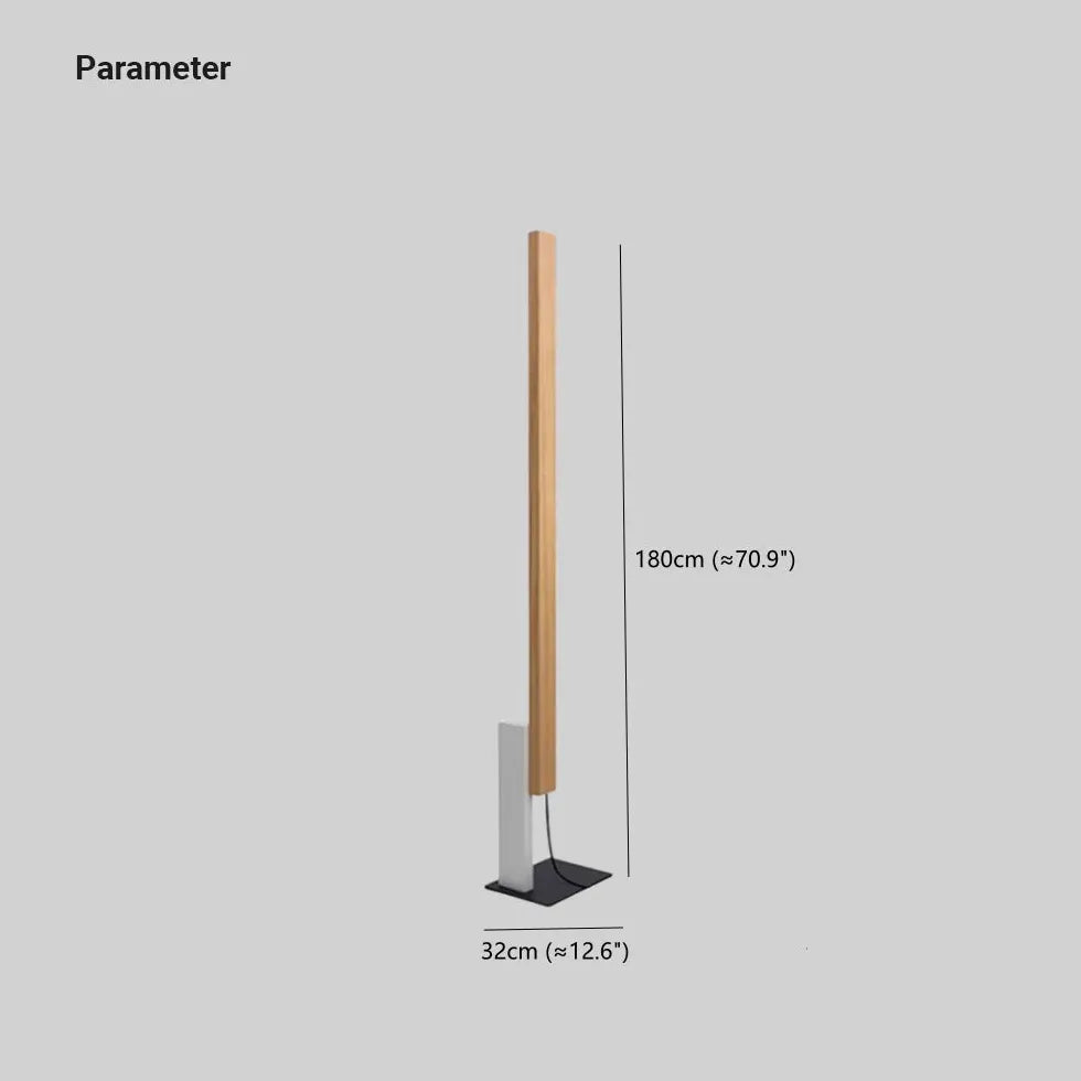 Floor Lamp For Children's Room Linear Edge Wood Ip20 Plug