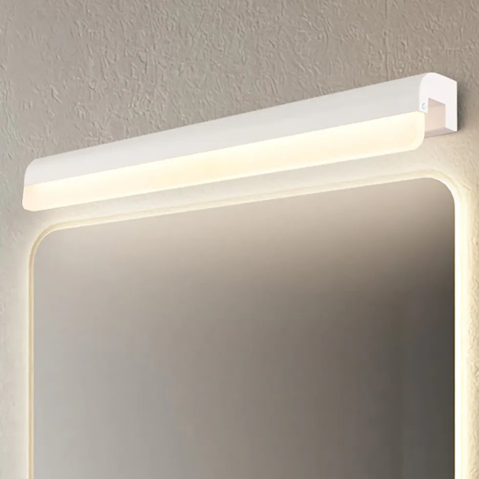 Black Mirror Light For Bathroom Edge Metal Warm White Ip44