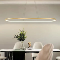 Bar Pendant Light Oval Edge Metal Ip20