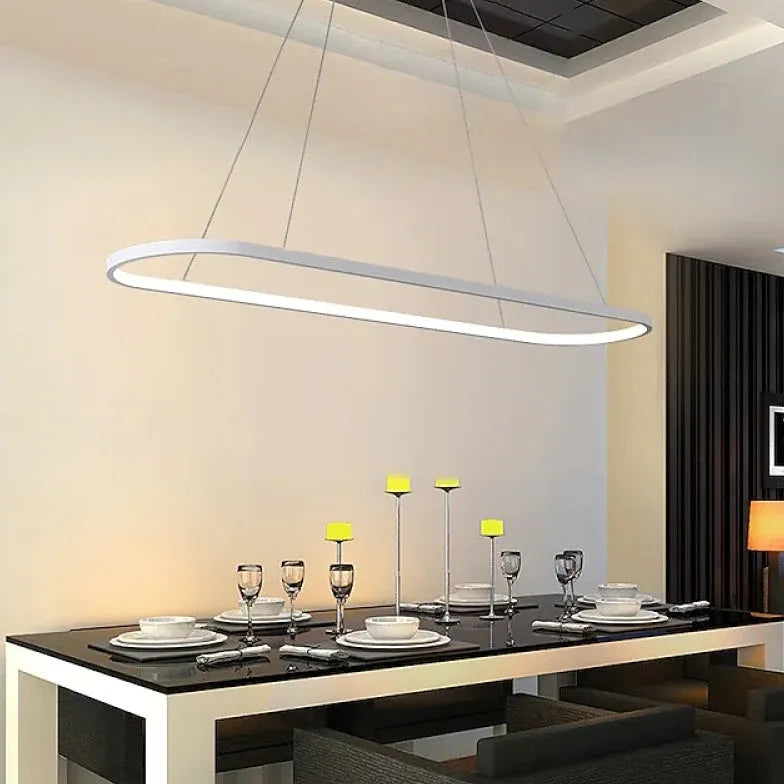 Bar Pendant Light Oval Edge Metal Ip20