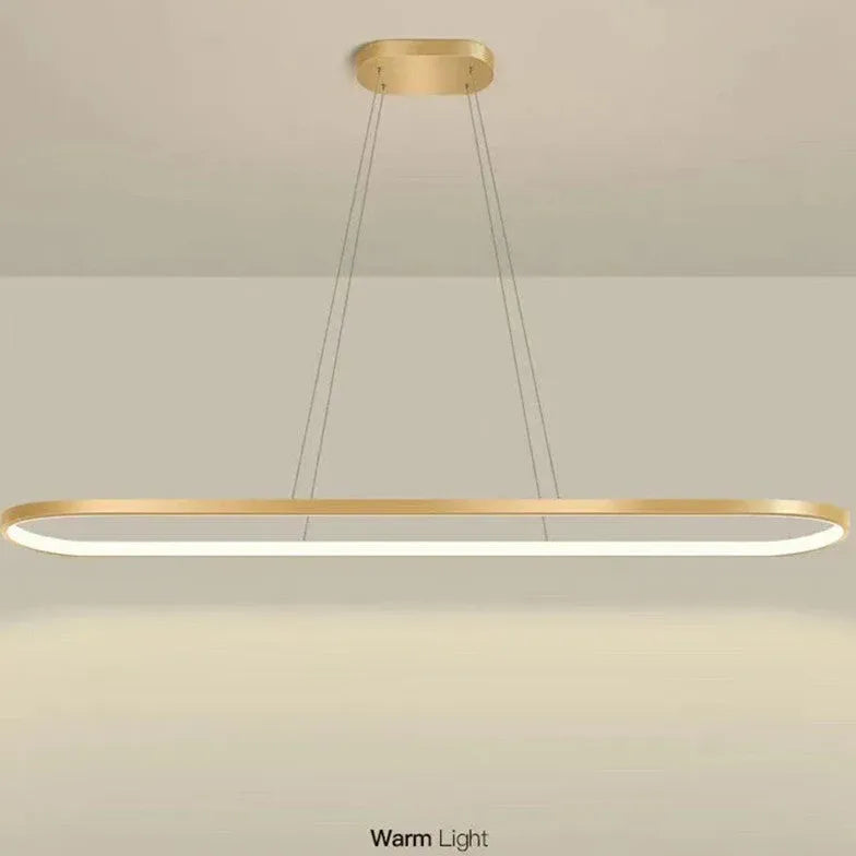 Bar Pendant Light Oval Edge Metal Ip20