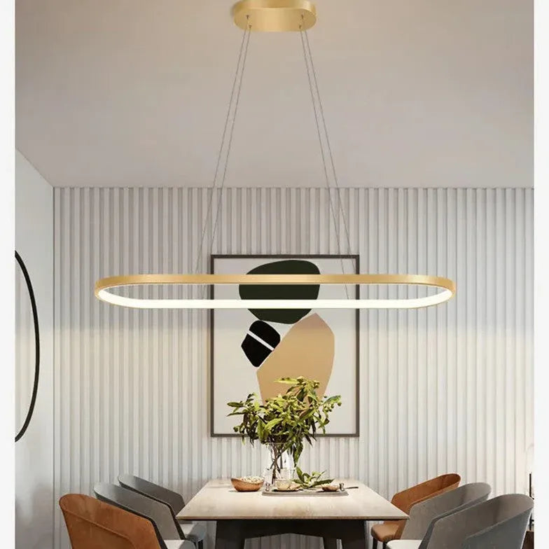 Bar Pendant Light Oval Edge Metal Ip20