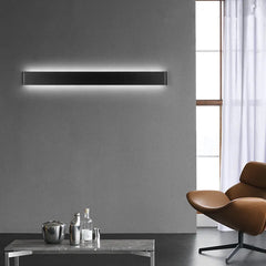 Black Flush Wall Light For Bathroom Modern Aluminum Led