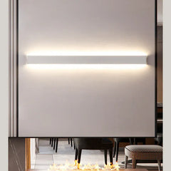 Black Flush Wall Light For Bathroom Modern Aluminum Led