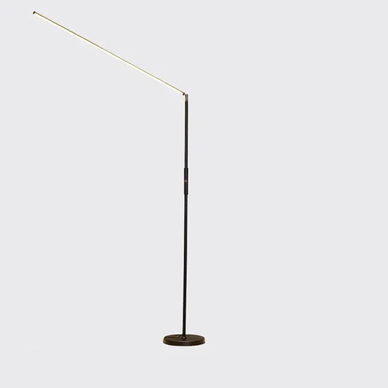 Black Floor Lamp For Bedroom Linear Edge Metal Plug Ip20 Led