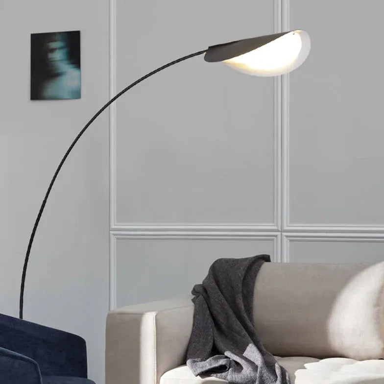 Black Floor Lamp For Study Room Metal Plug Led