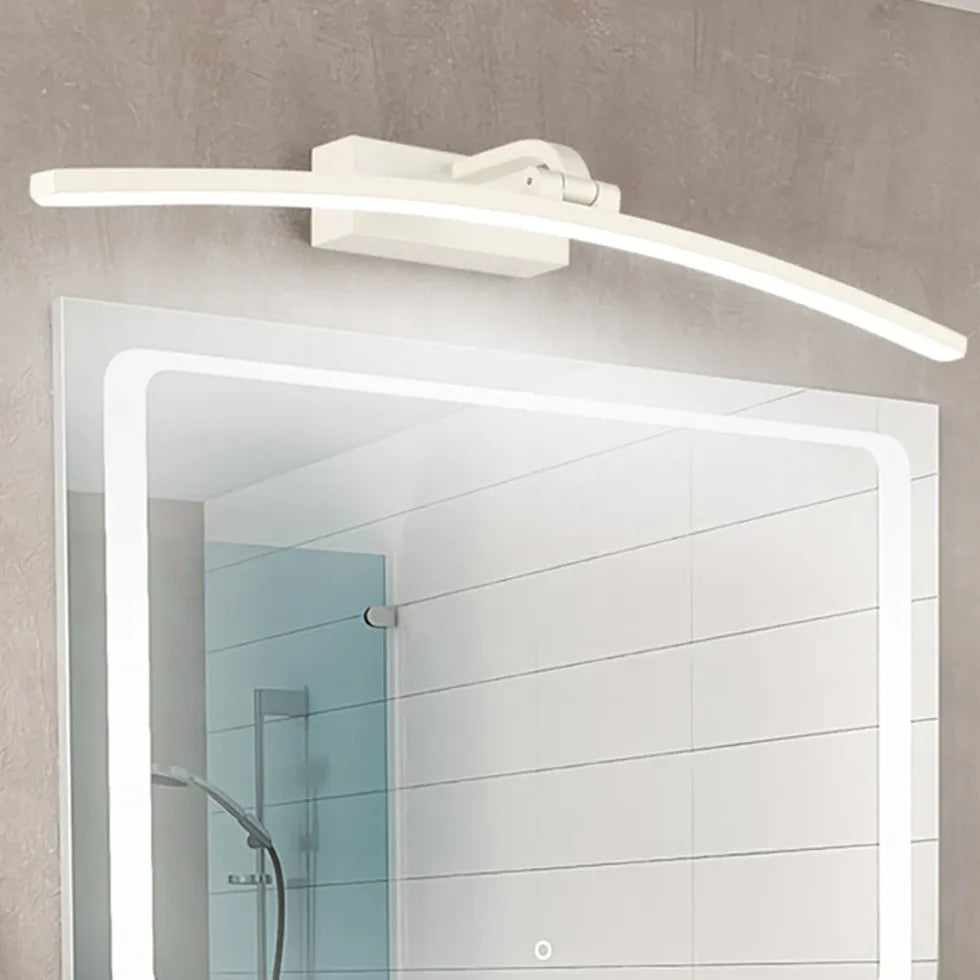 Black Mirror Light For Bathroom Edge Metal Ip44 Warm White