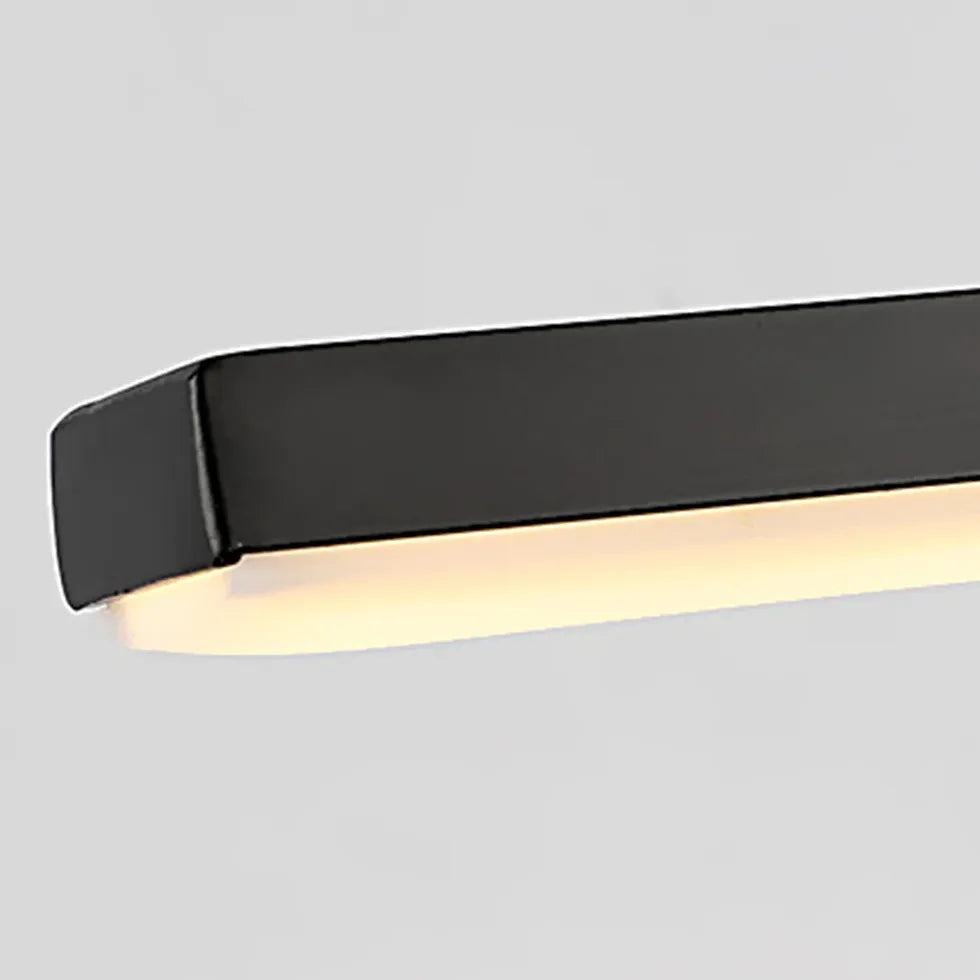 Black Mirror Light For Bathroom Edge Metal Ip44 Warm White