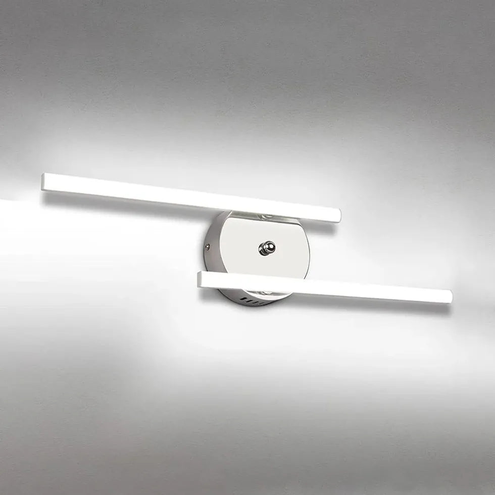 Black Flush Wall Light For Bathroom Linear Edge Silica Gel Ip44