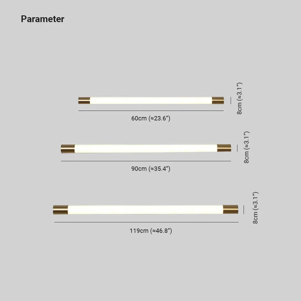 Gold Mirror Light For Bedroom Edge Metal & Acrylic Ip44