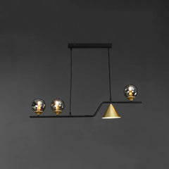 Black Chandelier For Bedroom Edge Metal Led