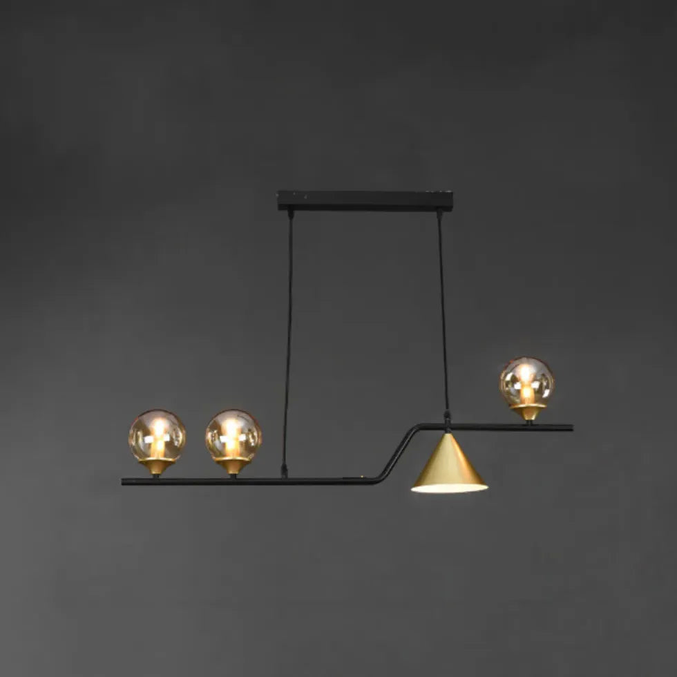 Black Chandelier For Bedroom Edge Metal Led