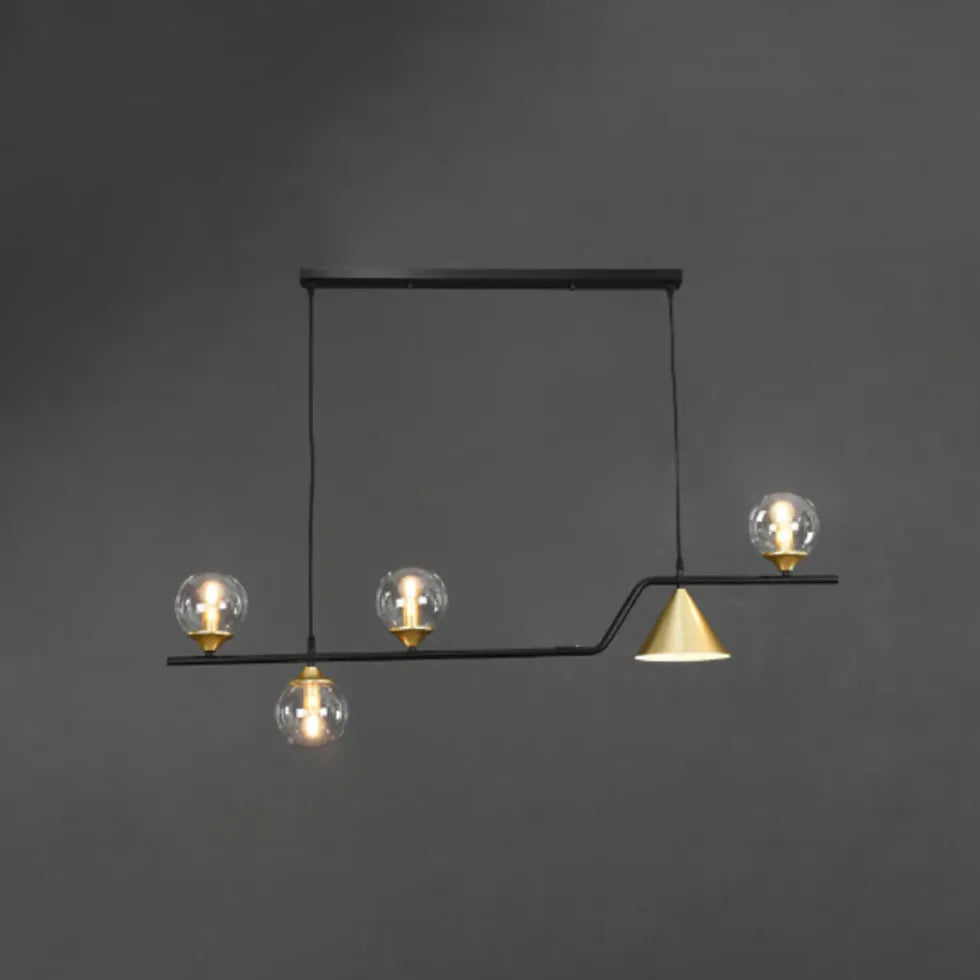 Black Chandelier For Bedroom Edge Metal Led