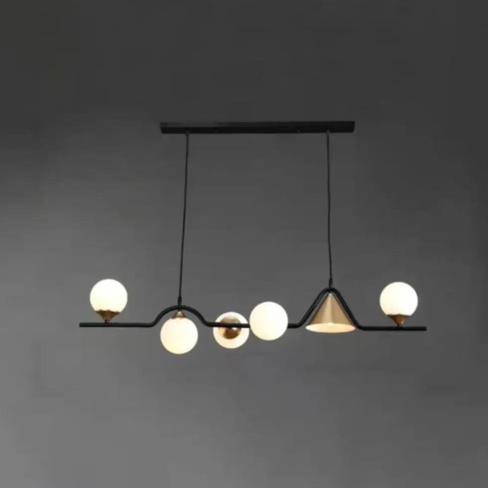 Black Chandelier For Bedroom Edge Metal Led