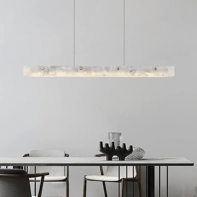 White Led Ceiling Light For Dining Room Edge Metal & Marble Led