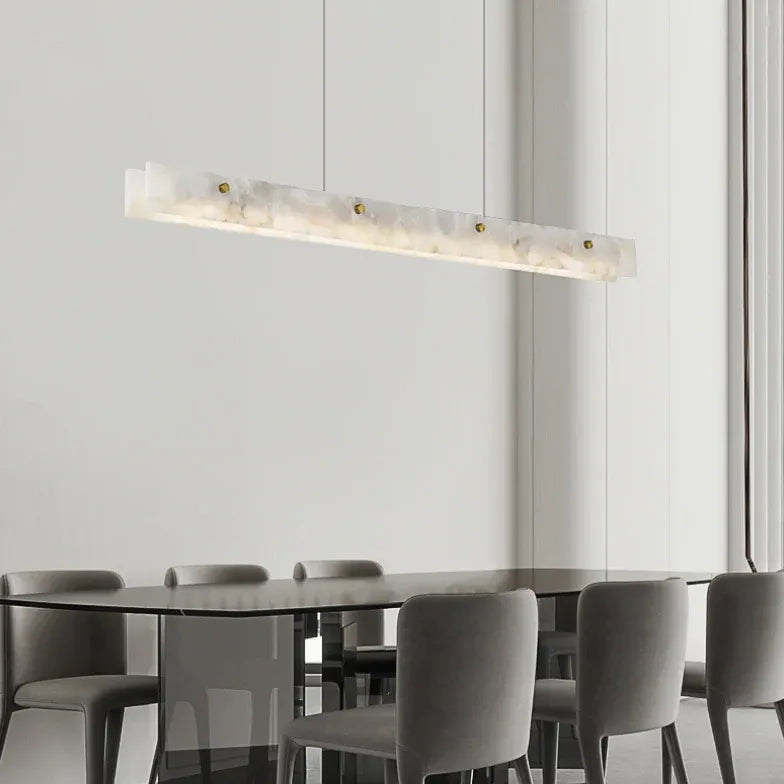 White Led Ceiling Light For Dining Room Edge Metal & Marble Led