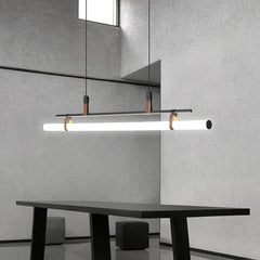 Black Bar Pendant Light Linear Edge Metal Led Ip20