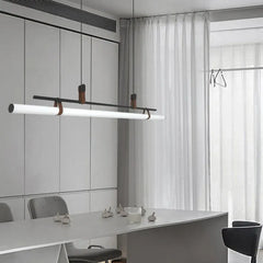 Black Bar Pendant Light Linear Edge Metal Led Ip20