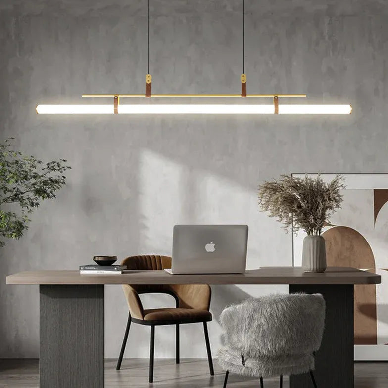 Black Bar Pendant Light Linear Edge Metal Led Ip20