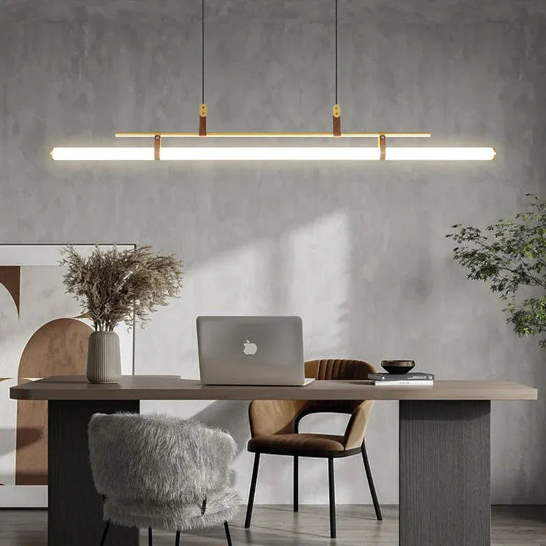 Black Bar Pendant Light Linear Edge Metal Led Ip20