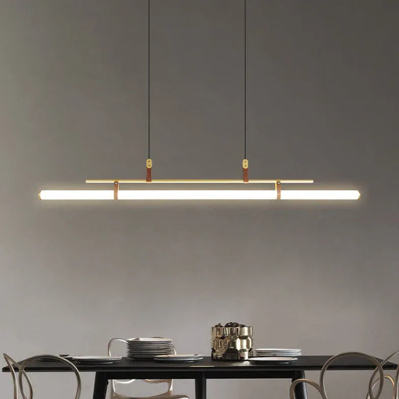 Black Bar Pendant Light Linear Edge Metal Led Ip20