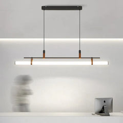 Black Bar Pendant Light Linear Edge Metal Led Ip20