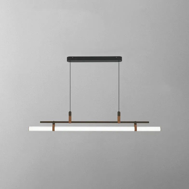 Black Bar Pendant Light Linear Edge Metal Led Ip20