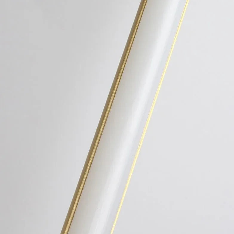 Gold Flush Wall Light For Bathroom Linear Edge Metal & Silica Gel Ip44