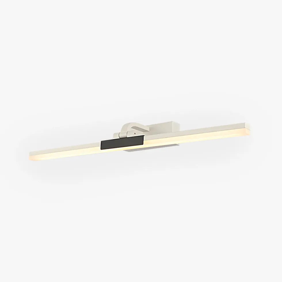 Black Flush Wall Light For Bathroom Linear Edge Metal