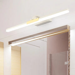 Black Flush Wall Light For Bathroom Linear Edge Metal