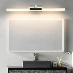 Black Flush Wall Light For Bathroom Linear Edge Metal