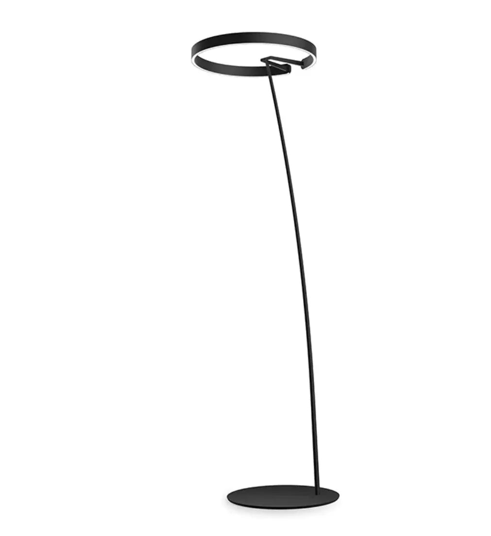 Black Floor Lamp For Bedroom Cone Edge Metal Ip20 Plug Led Warm White