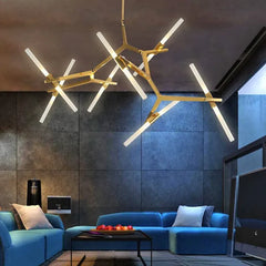 Statement Pendant Light For Bedroom Edge Metal Warm White Led