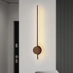 Black Mirror Light For Bathroom Linear Edge Wood Ip44 Warm White Led