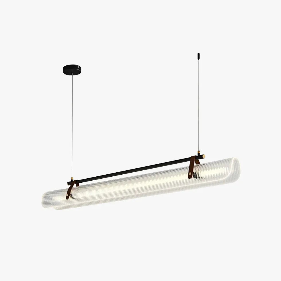 Bar Pendant Light For Kitchen Linear Edge Metal & Acrylic Led