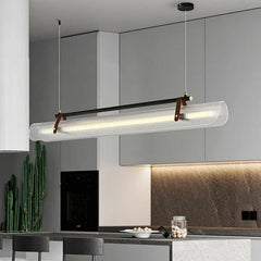 Bar Pendant Light For Kitchen Linear Edge Metal & Acrylic Led