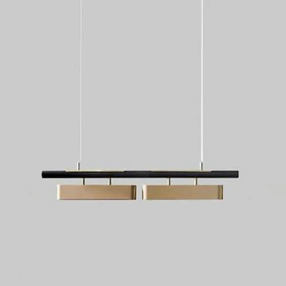 Chandelier For Kitchen Rectangular Edge Metal Ip20 Warm White Led