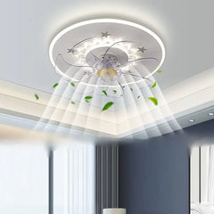 Ceiling Fan With Light For Bedroom Edge Metal Led