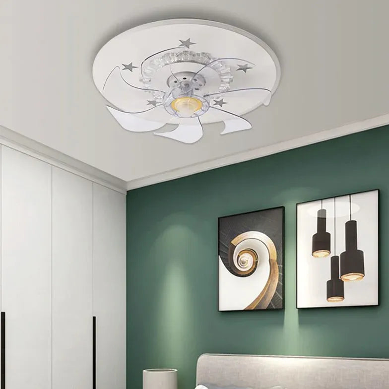 Ceiling Fan With Light For Bedroom Edge Metal Led