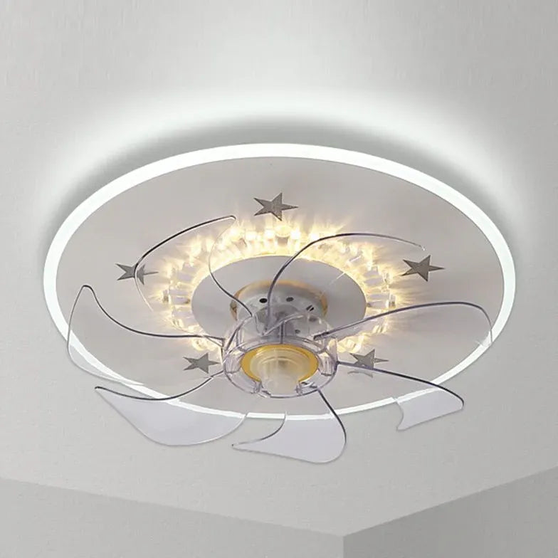 Ceiling Fan With Light For Bedroom Edge Metal Led