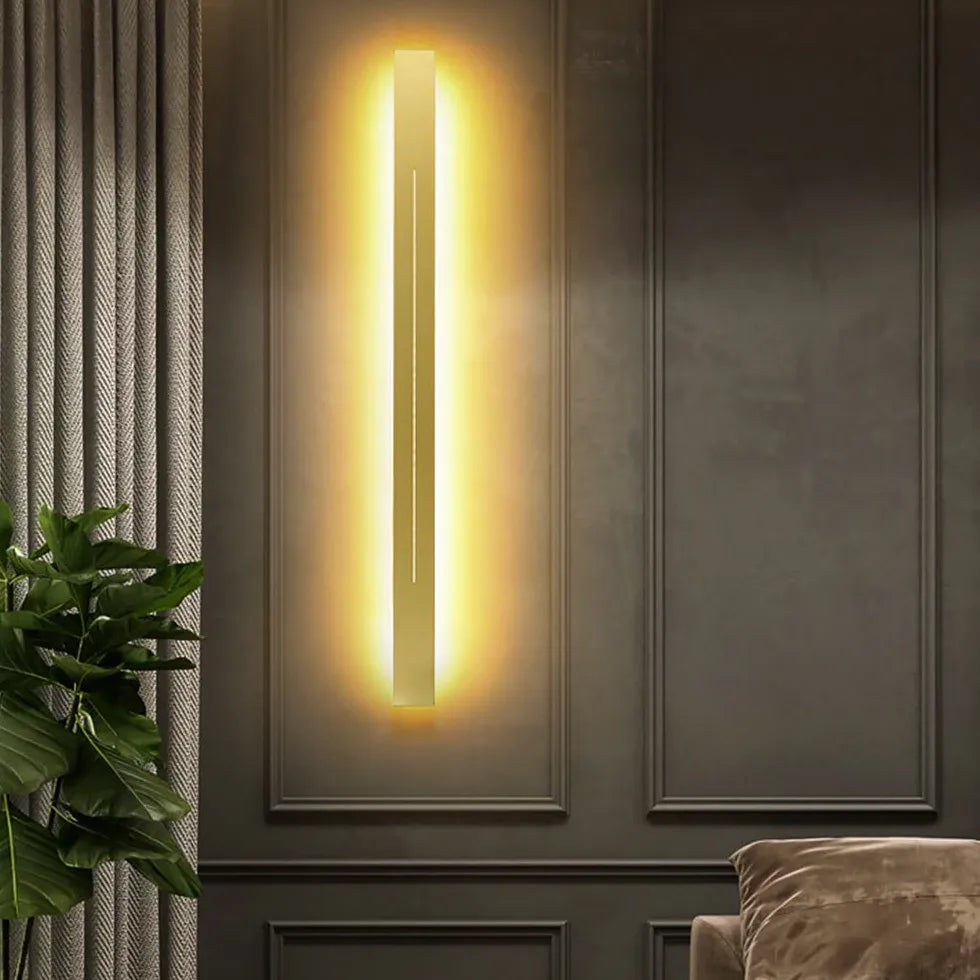 Flush Wall Light For Bedroom Edge Metal Warm White Led