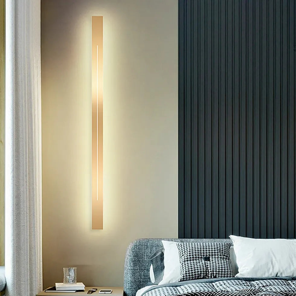 Flush Wall Light For Bedroom Edge Metal Warm White Led