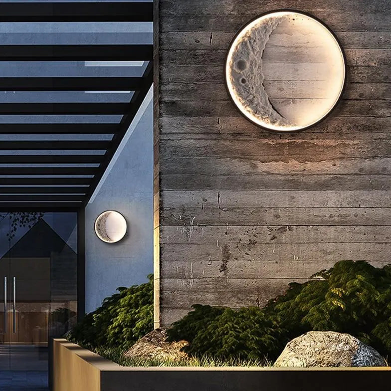 Elif Outdoor Wall Lamp Moon Modern, Led