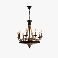 Black Chandelier For Living Room Epoch Metal & Rope