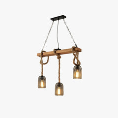 Black Chandelier Epoch Metal & Rope Led