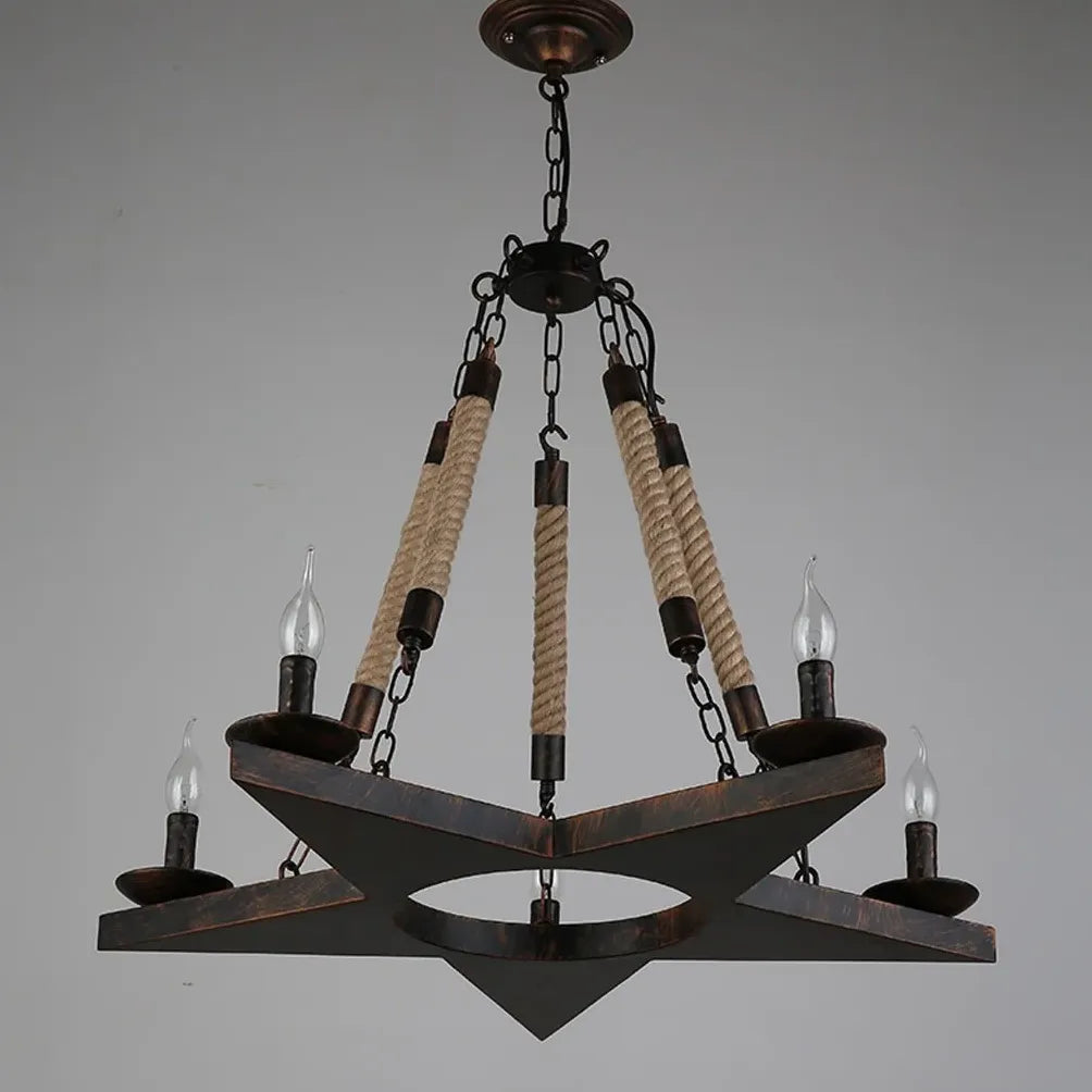 Retro Pentagram Chandelier Epoch Metal Ip20