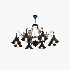 Black Chandelier For Restaurant Epoch Metal & Rope Led Without Bulbs Ip20